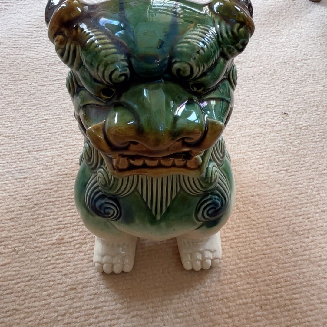 高*超中古瓷器狮子