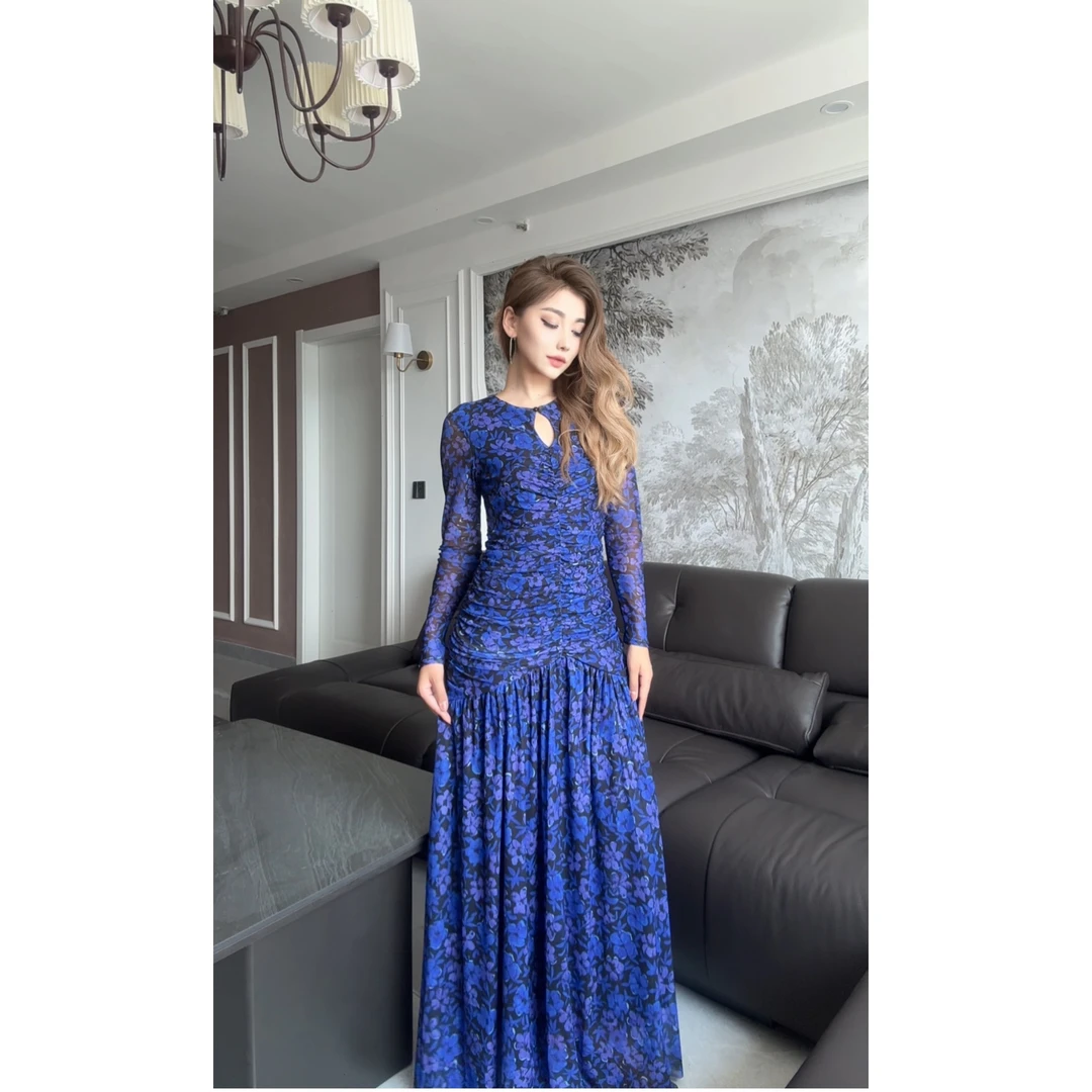 5786【包邮】气质时尚高级简约大气千金名媛女装连衣裙