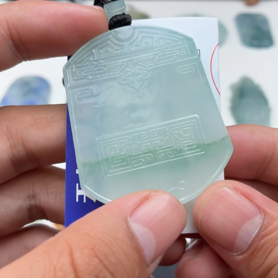 定制翡翠未镶嵌仿古无事牌