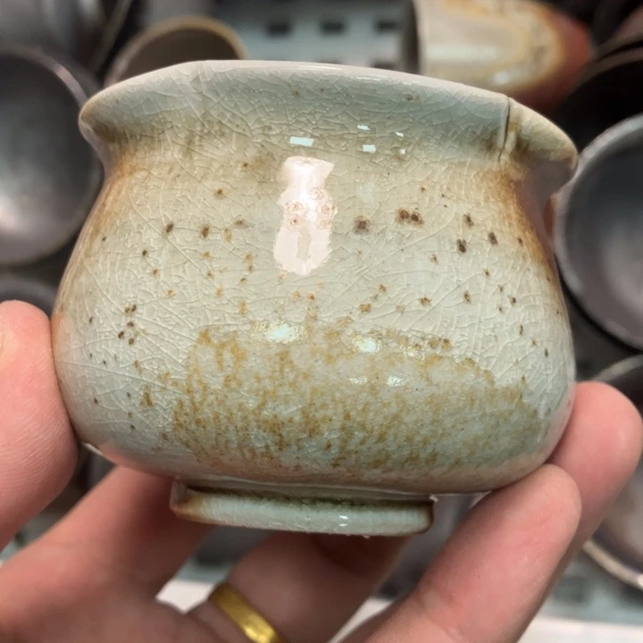 柴烧杯子与宝瓶大放漏