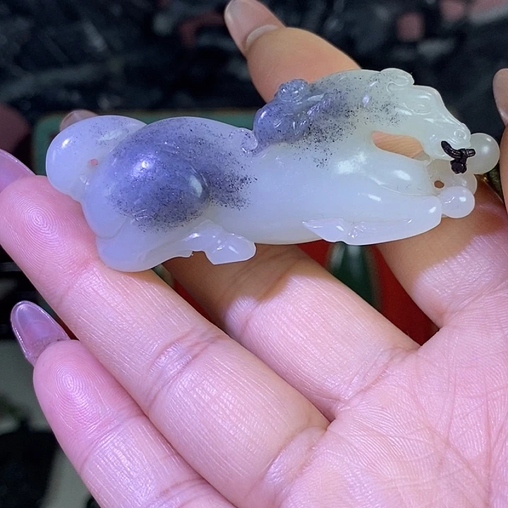 和田玉未镶嵌颈饰和田玉青花马