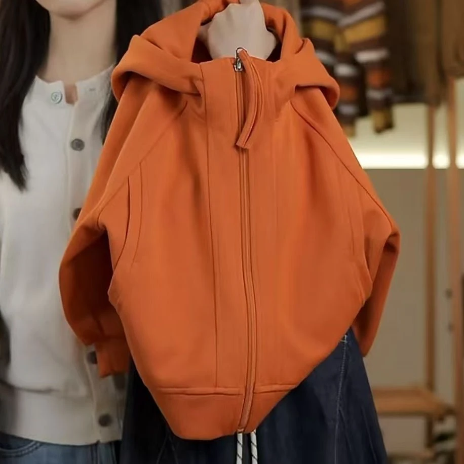 【现货】25春装儿童纯色休闲宽松卫衣连帽外套HCXZ4078