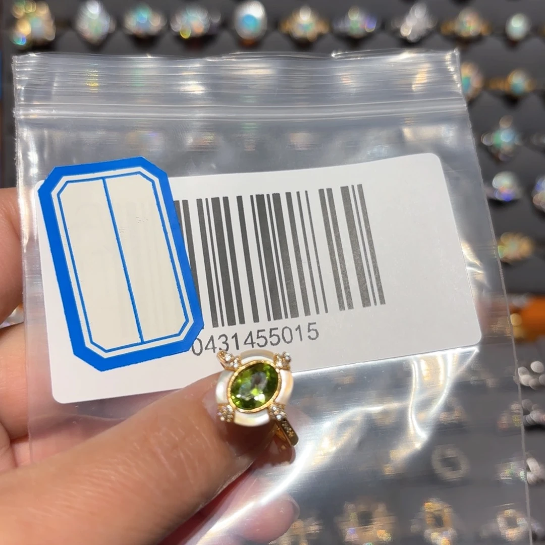 黄晶戒指银S925镶嵌周***忙
