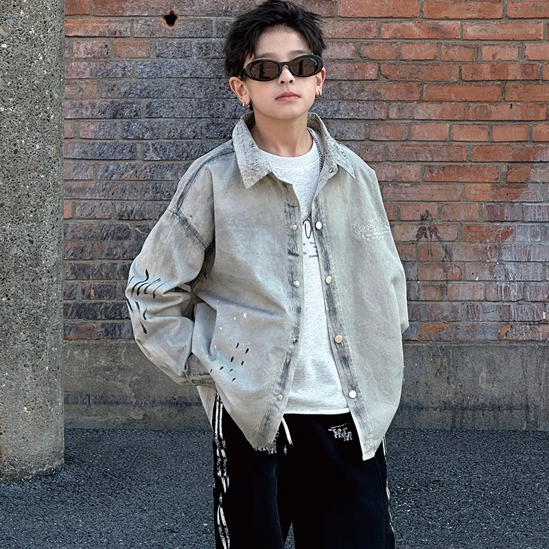 若大王时尚百搭童装衬衫外套 H25009