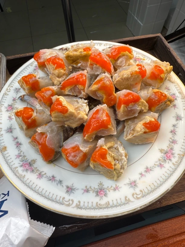 小斧头鱼宁波红膏呛蟹块(十块新包装)