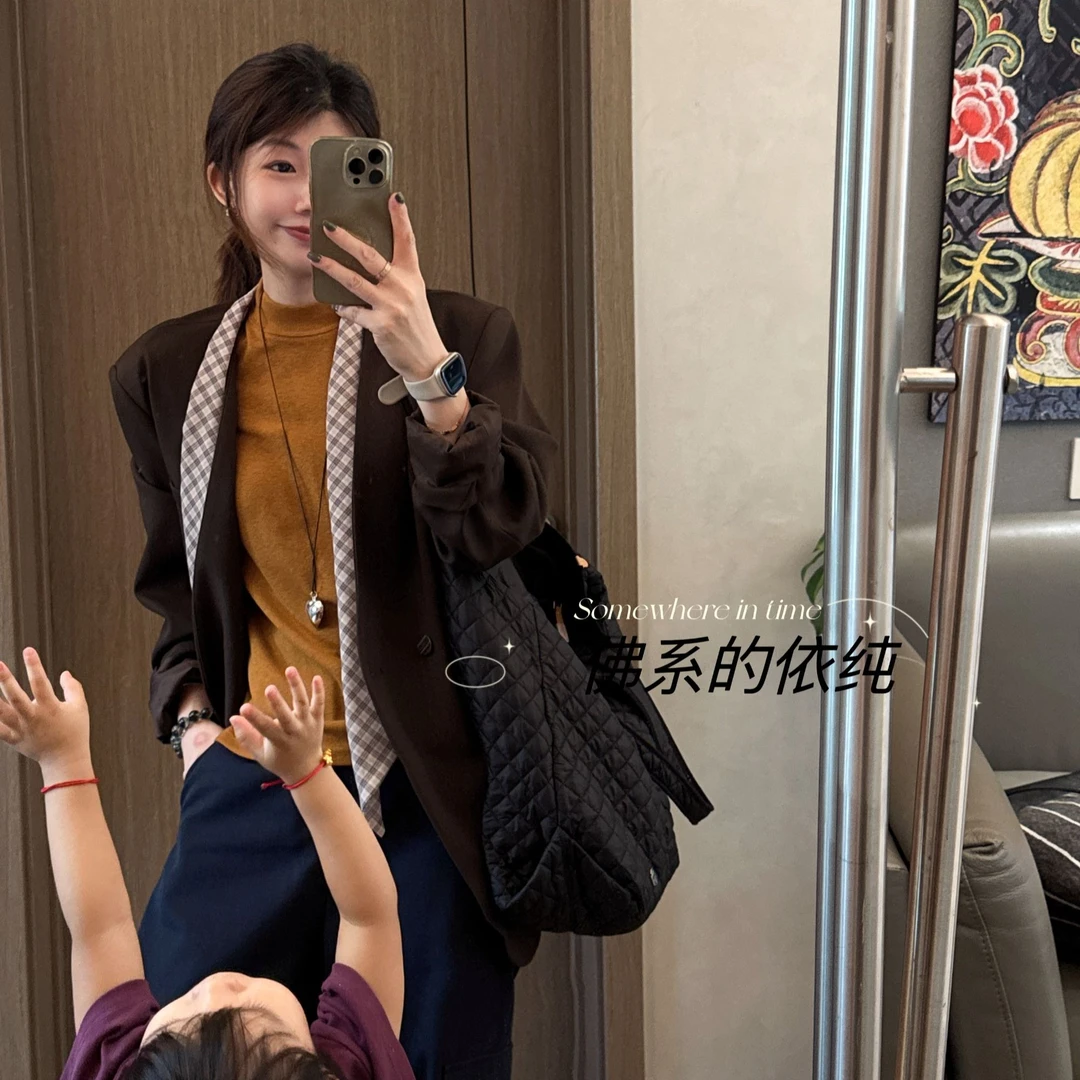 【NO退NO换】欧货休闲风轻职风单排扣女常规款西装
