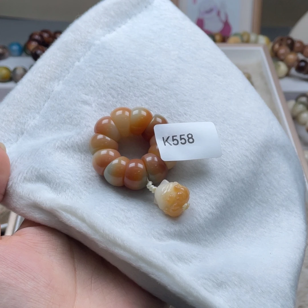 吊坠菩提根/象牙果K558蒜瓣手捻13mm一串瑕