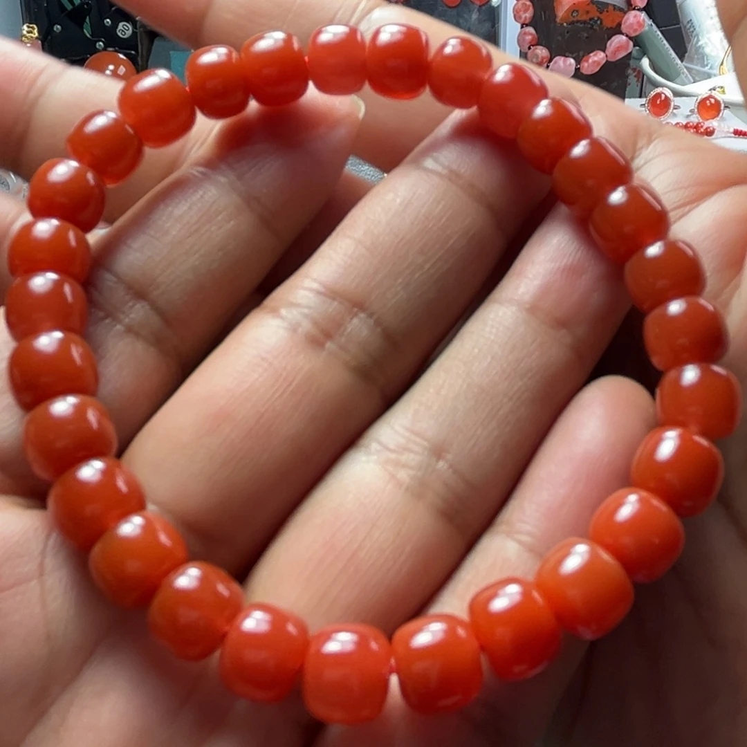 未镶嵌老型珠手串南红玛瑙