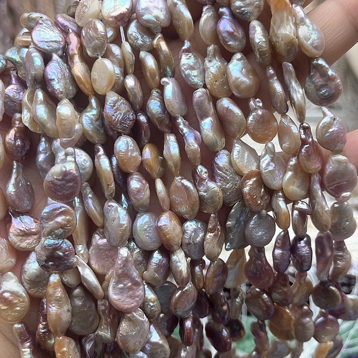 未镶嵌玛瑙/玉髓珠宝半成品一条10mm左右巴洛克珍珠