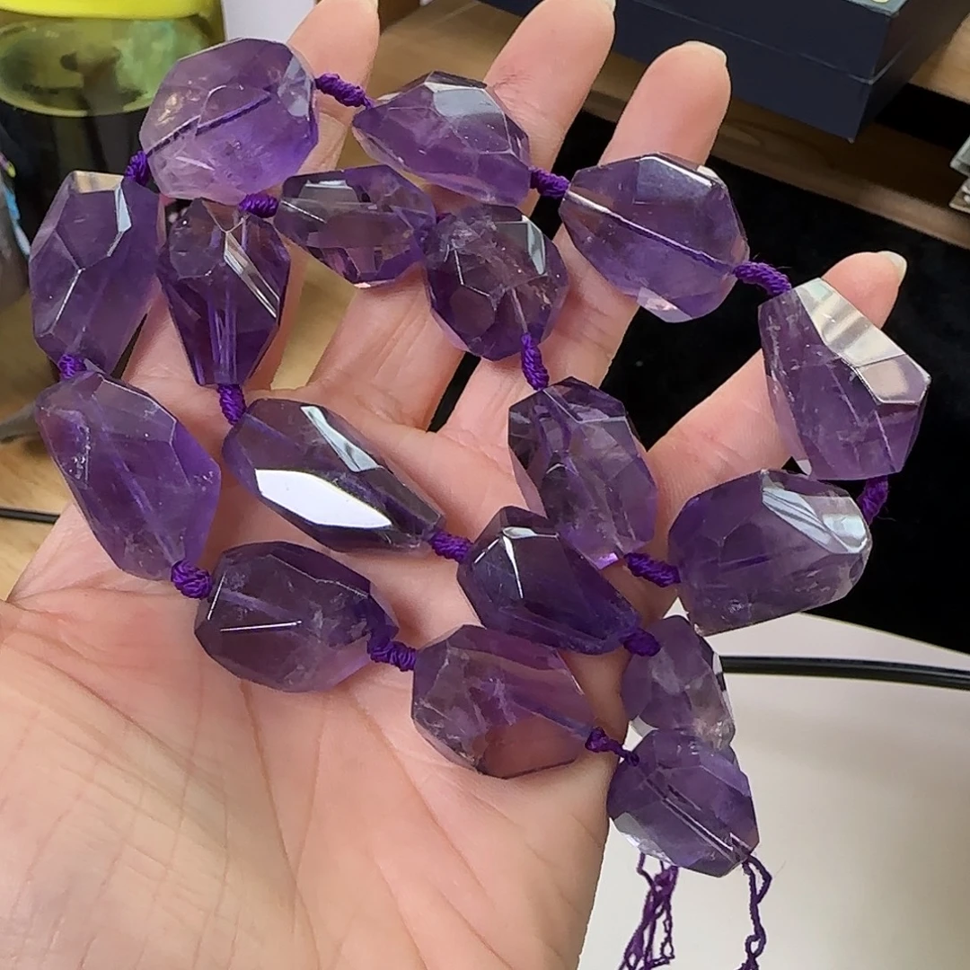 不***岩合金玛瑙/玉髓珠宝半成品紫水晶拍四99发一条