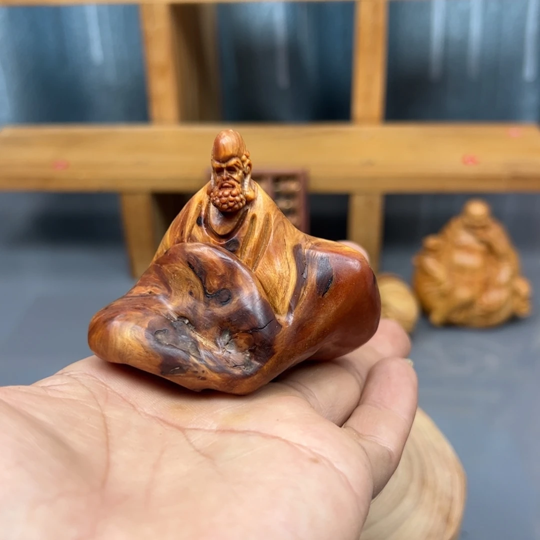 禅***生木崖柏木摆件手把件