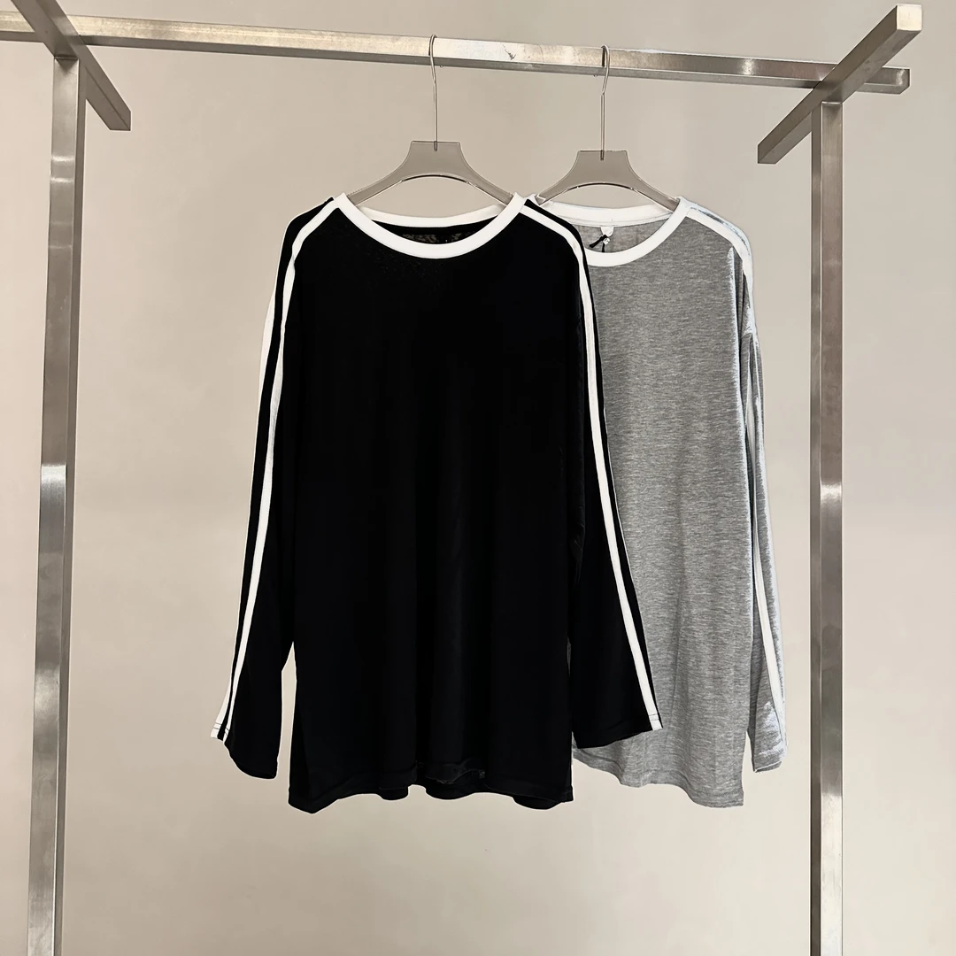 胡贰样「简约打底」春款时尚显瘦潮百搭圆领简约长袖打底衫G8870