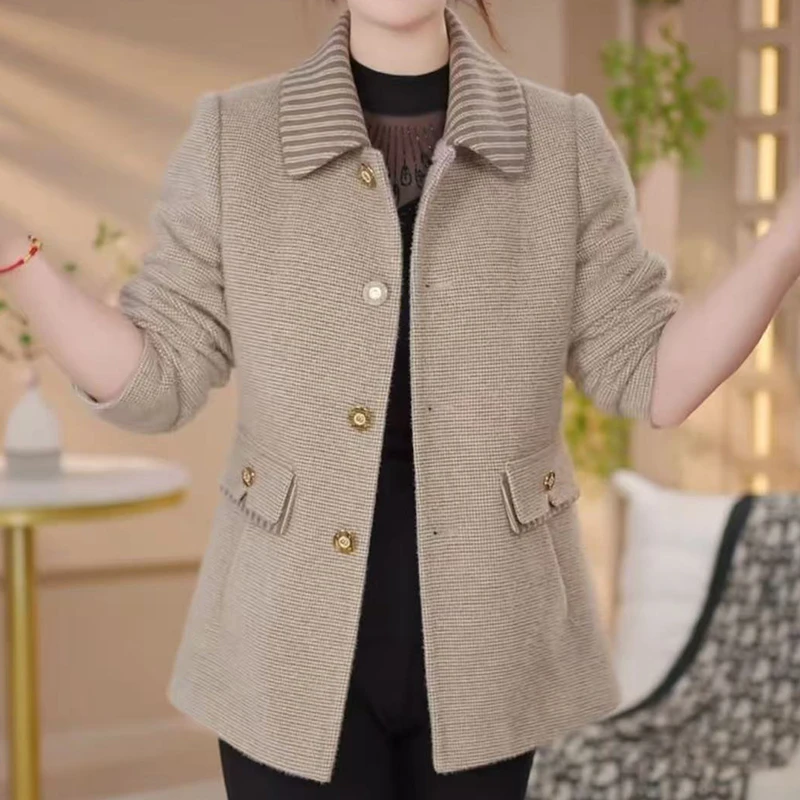 秋季气质高档水貂绒外套休闲减龄妈妈装2025新款时尚百搭显瘦上衣