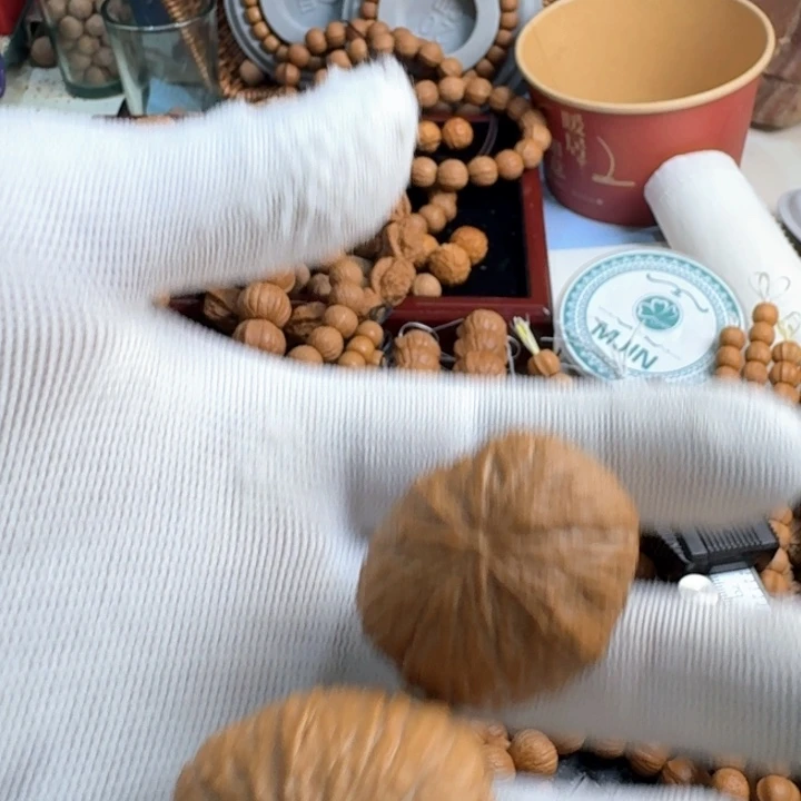 0***6猴头核桃手串原皮原色