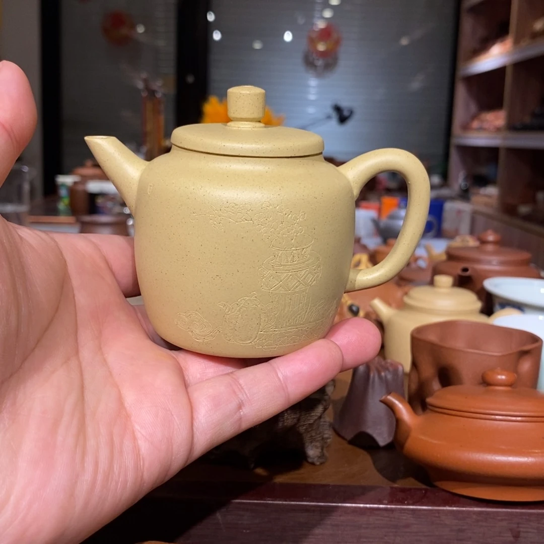 紫砂茶壶河**饿高温段泥不吐黑汲直190cc