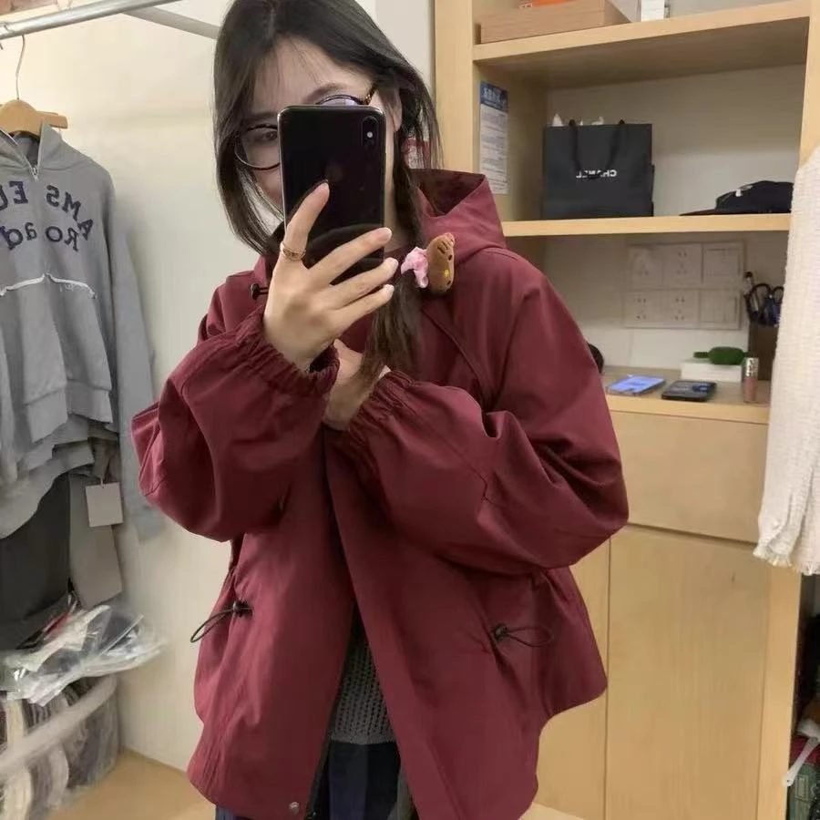 139-9-86198 休闲女登山新款春秋美式潮牌工装外套