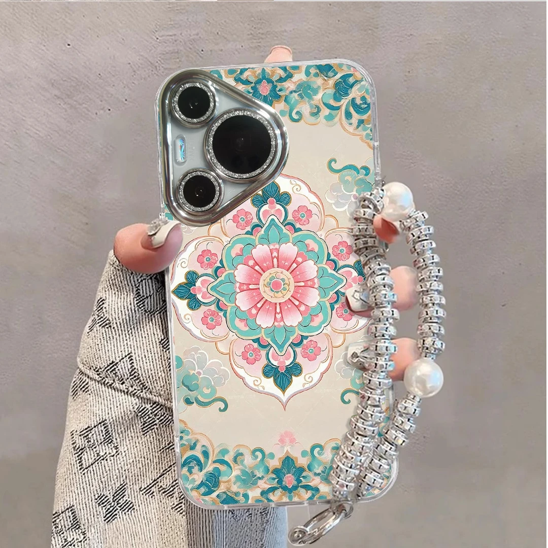 锦花若簇适用华为mate70pro手机壳新款pura80pro复古民族风ultra