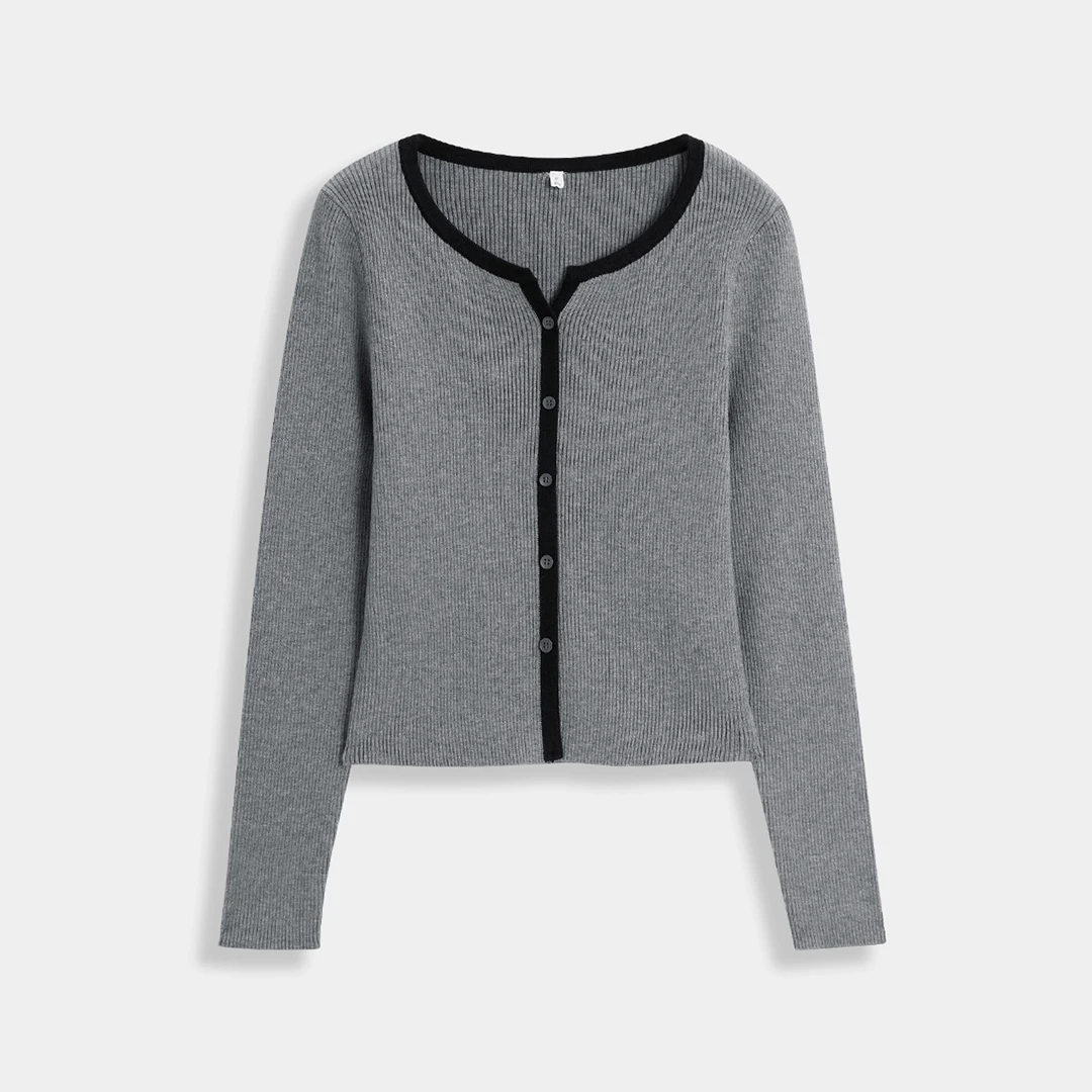 IEF/爱依服2025秋季新款法式精致小女人气质通勤修身百搭毛织上衣