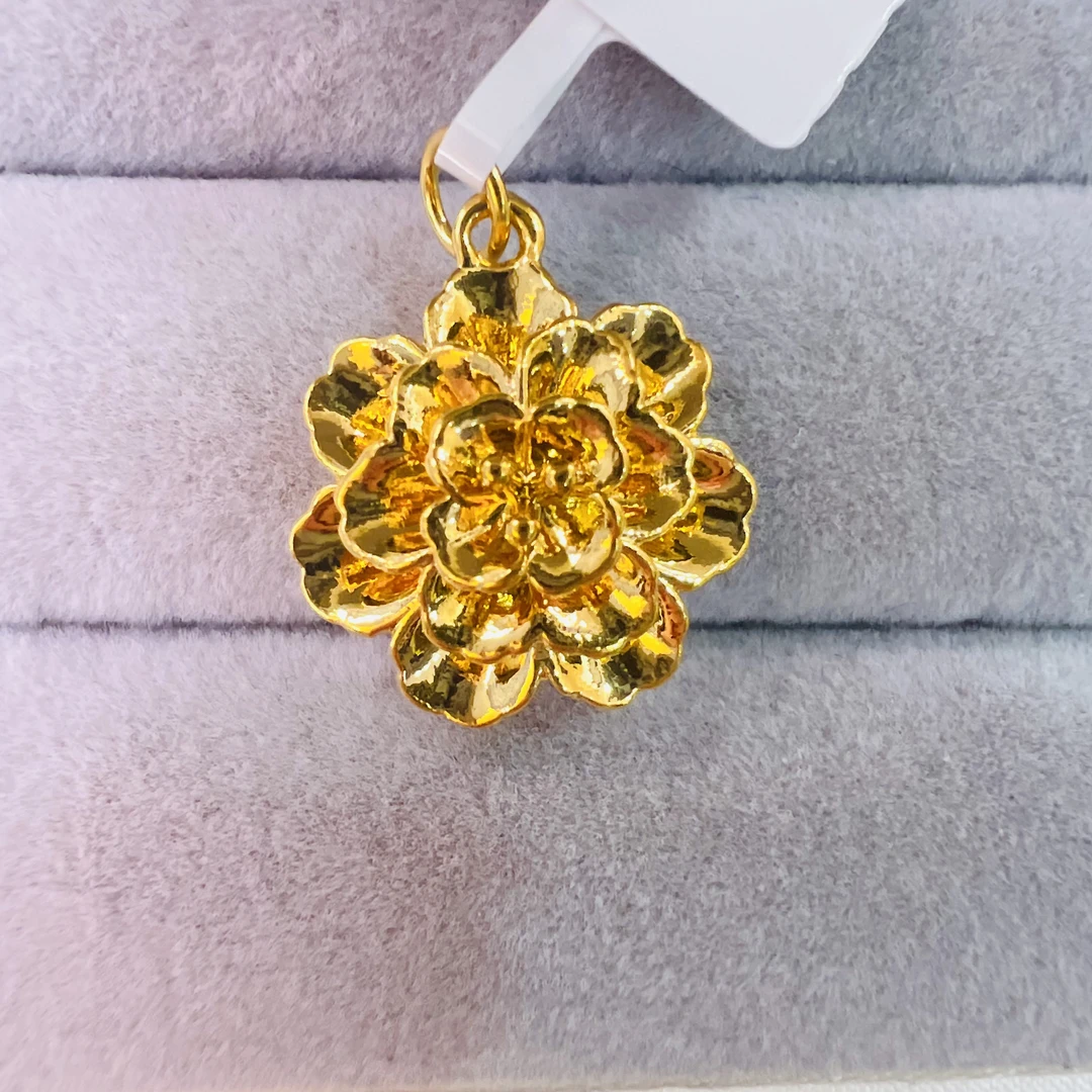 【陈晨专享】足金999饰品 大金花吊坠 0.54 GP