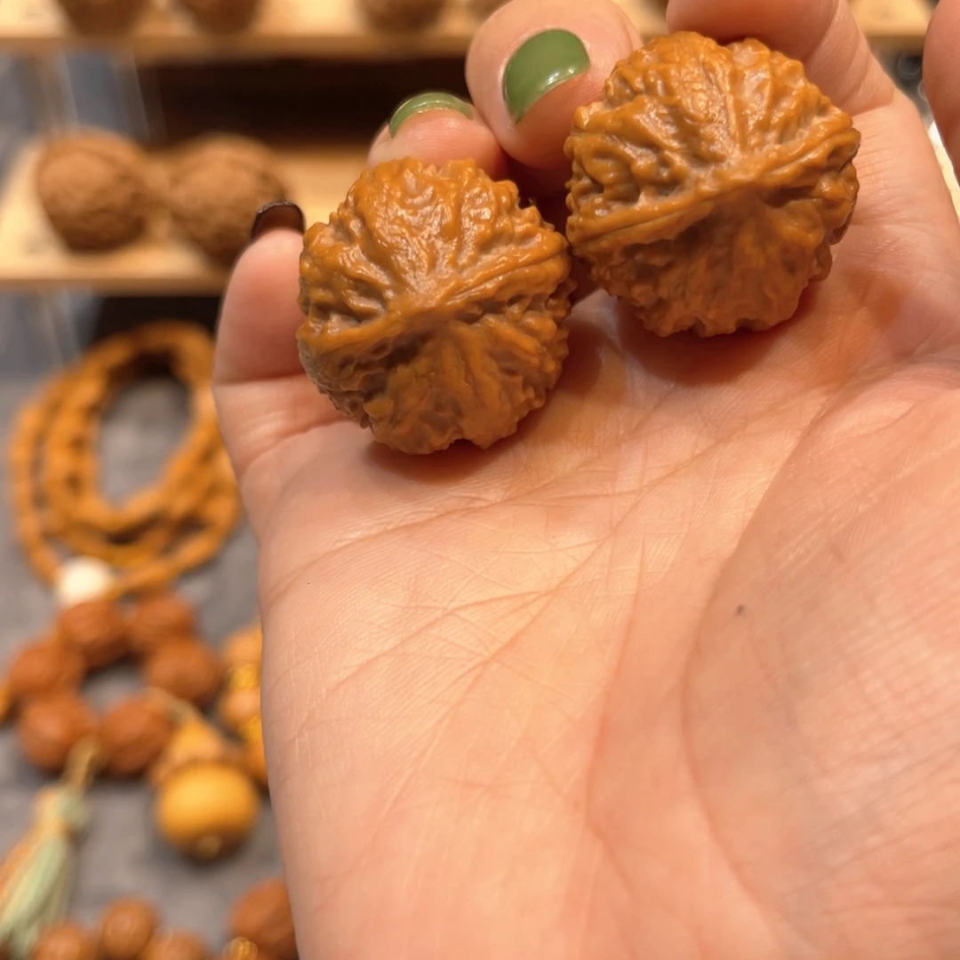 桃核把件雪球手捻