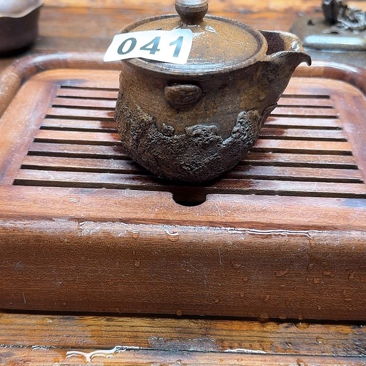 纯手工制作粗陶茶具
