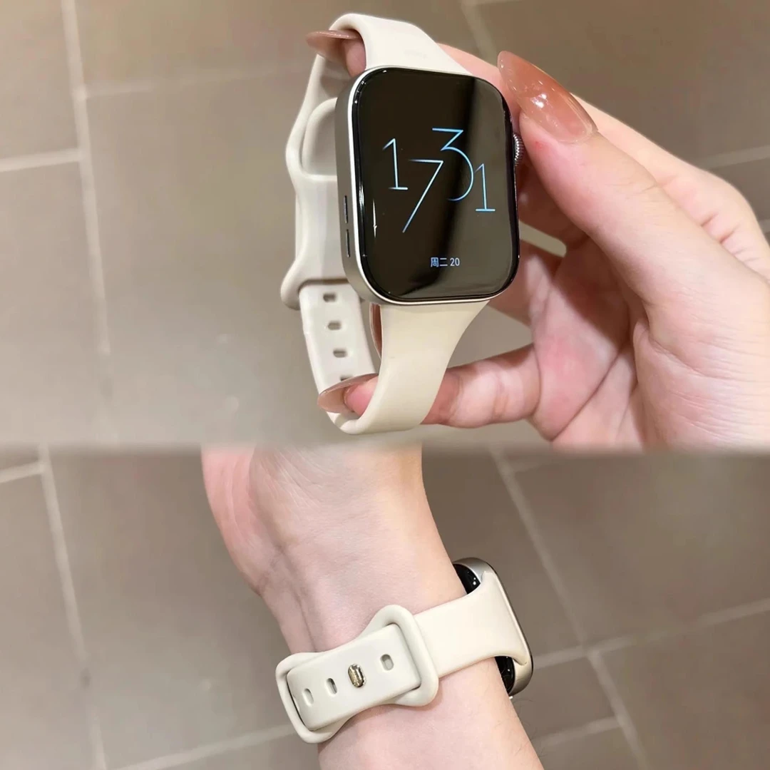 适用华为FIT4新款Fit3小蛮腰细款液态硅胶表带watchFit4Pro高级感