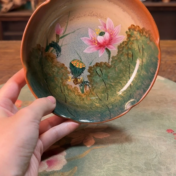 柴烧纯手工手绘陶瓷