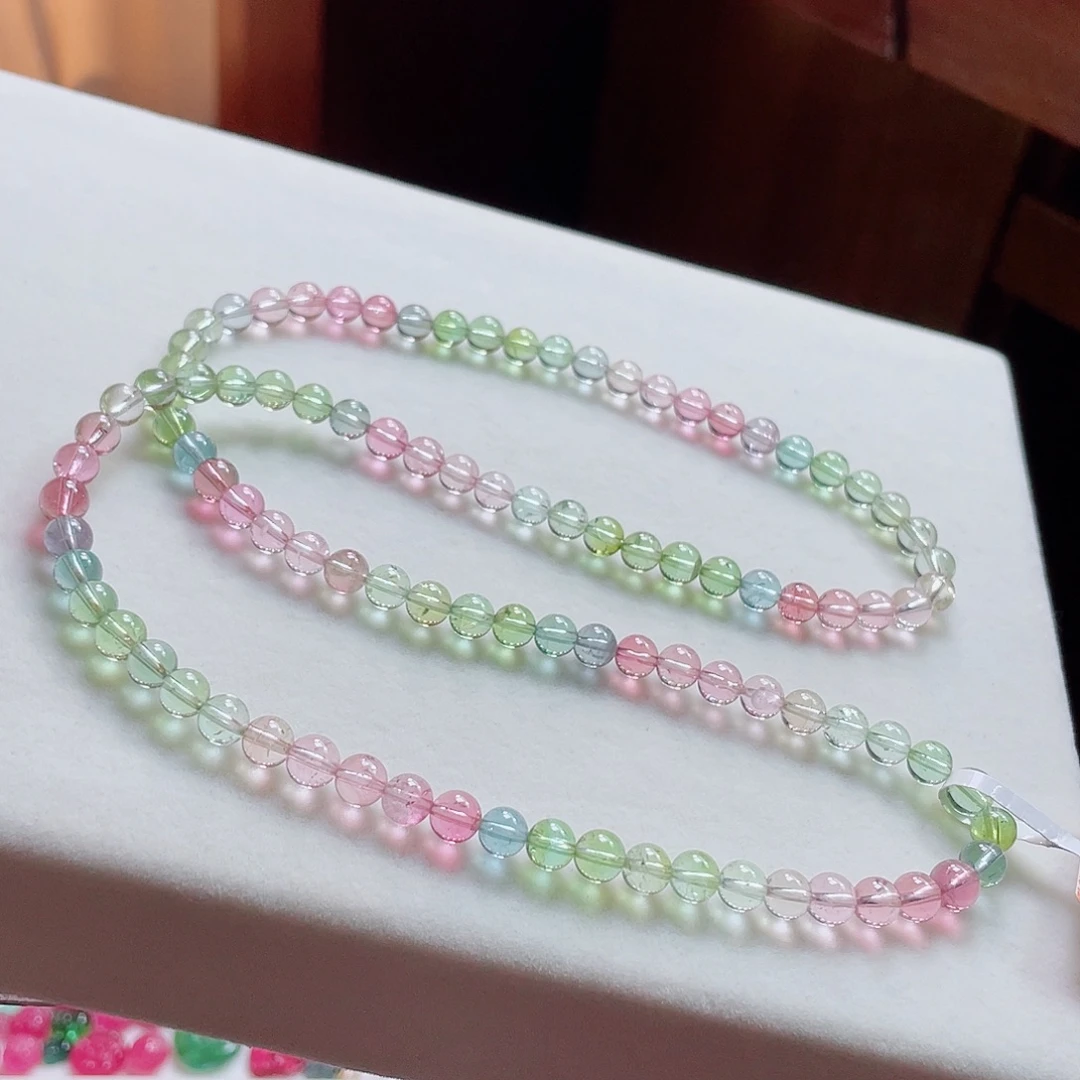 未镶嵌碧玺手链6.2mm碧玺手链