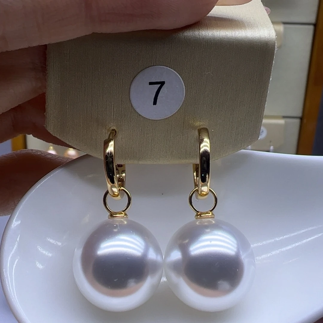 淡水珍珠耳饰银S925镶嵌