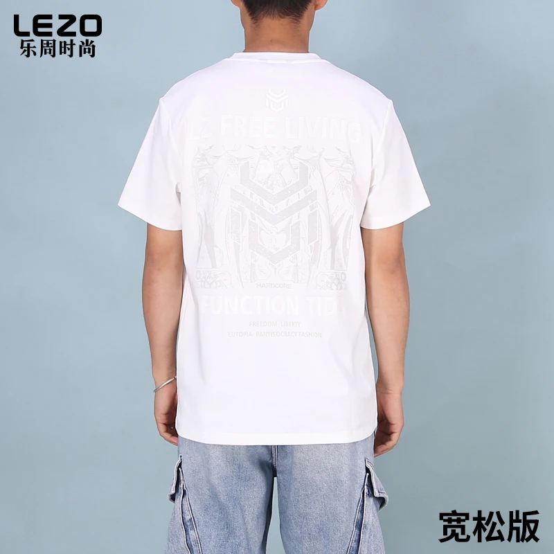 LEZO乐周时尚男装短袖圆领T恤L25234063