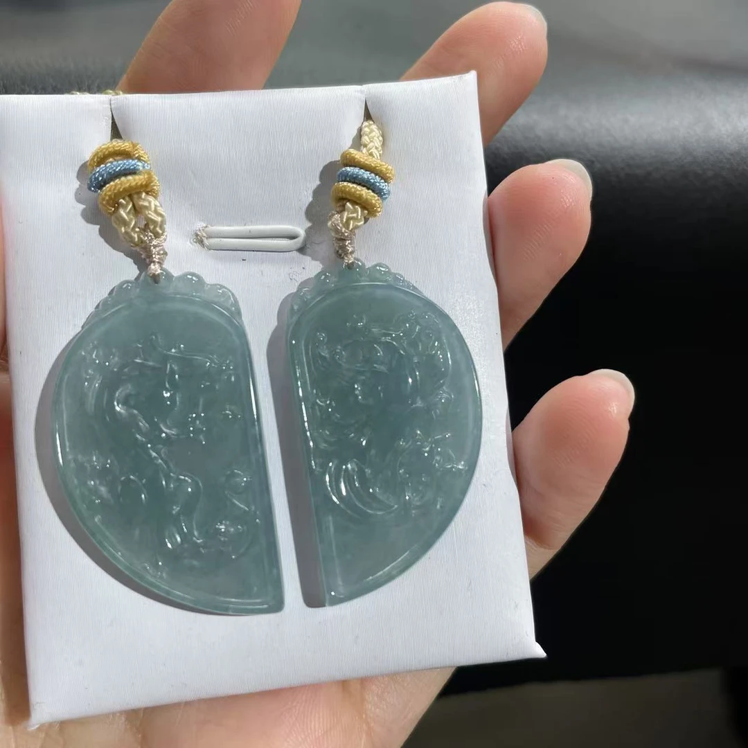 【玉经纶】-3345/Q101-天然A货翡翠吊坠