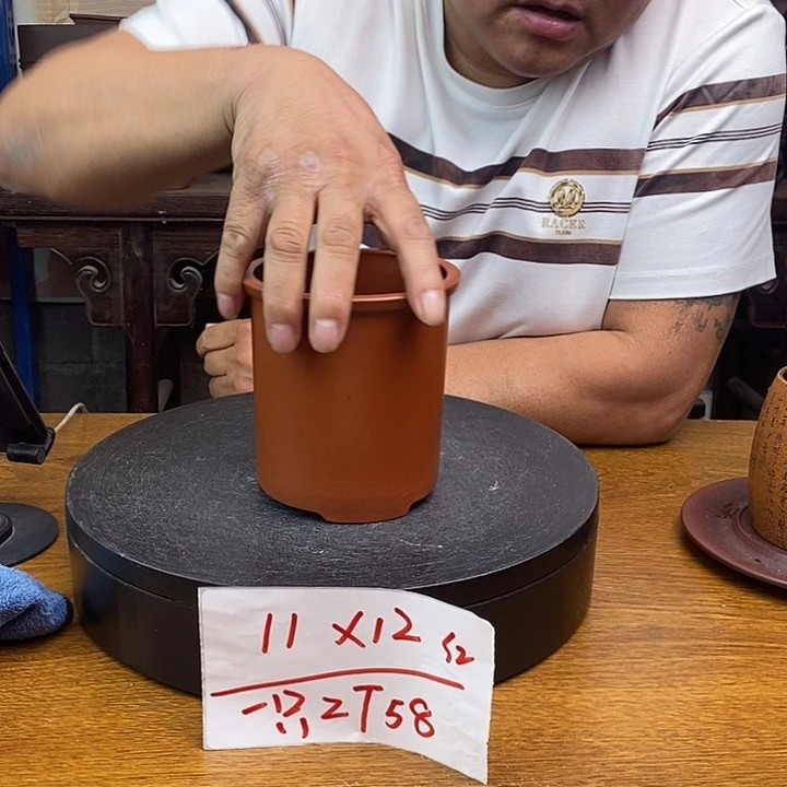 紫砂花盆货号一只ZT58