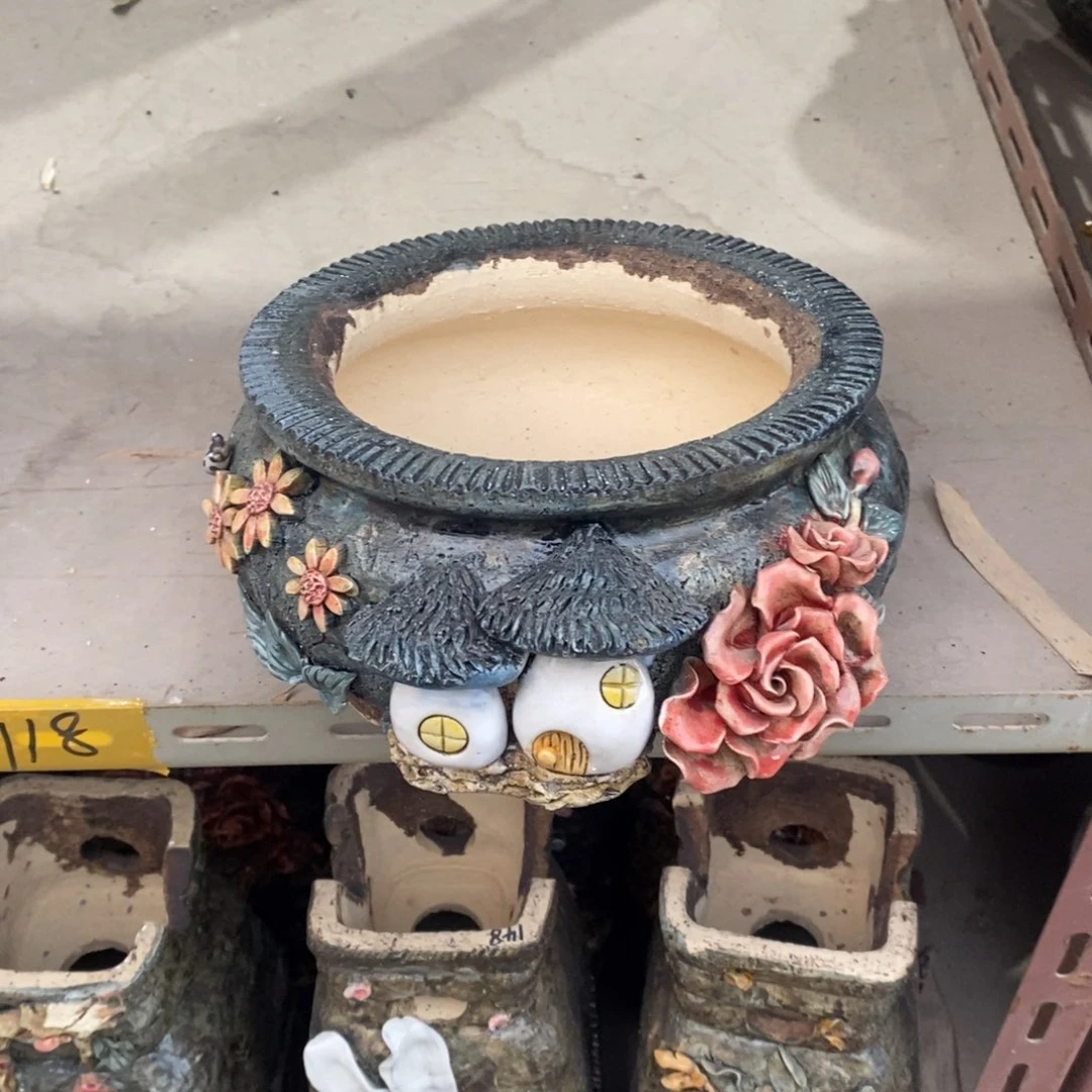 红陶青藤花器多肉花盆