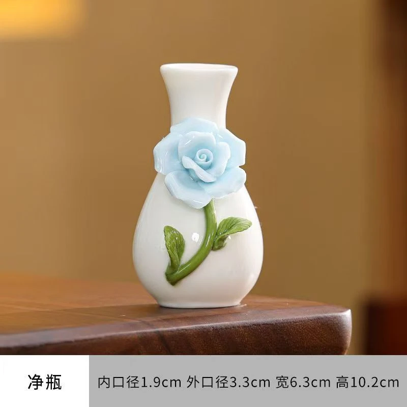 手捏玫瑰-牡丹花瓶