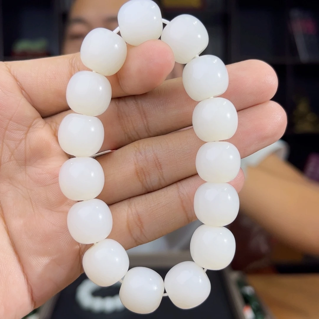 未镶嵌手串和田玉纯天然新疆且末米达卡14老型