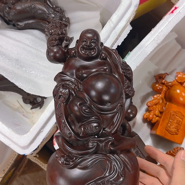木黑檀木30葫芦如意弥勒佛