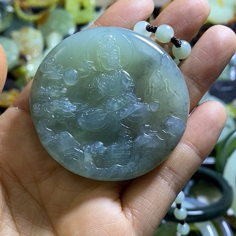 岫玉颈饰未镶嵌挂件