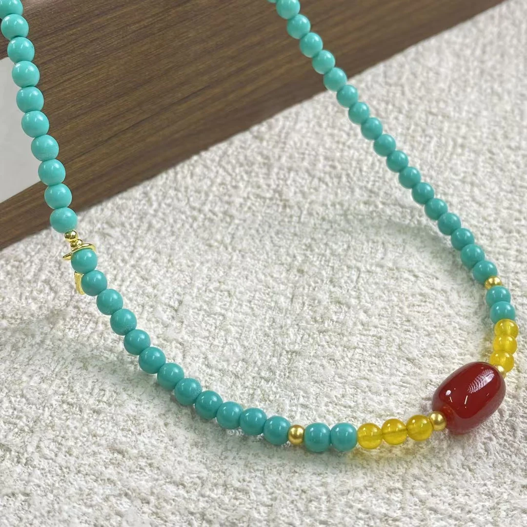 YHKINGS1480设计师款4m松绿项链简约多样性发其一不带盒