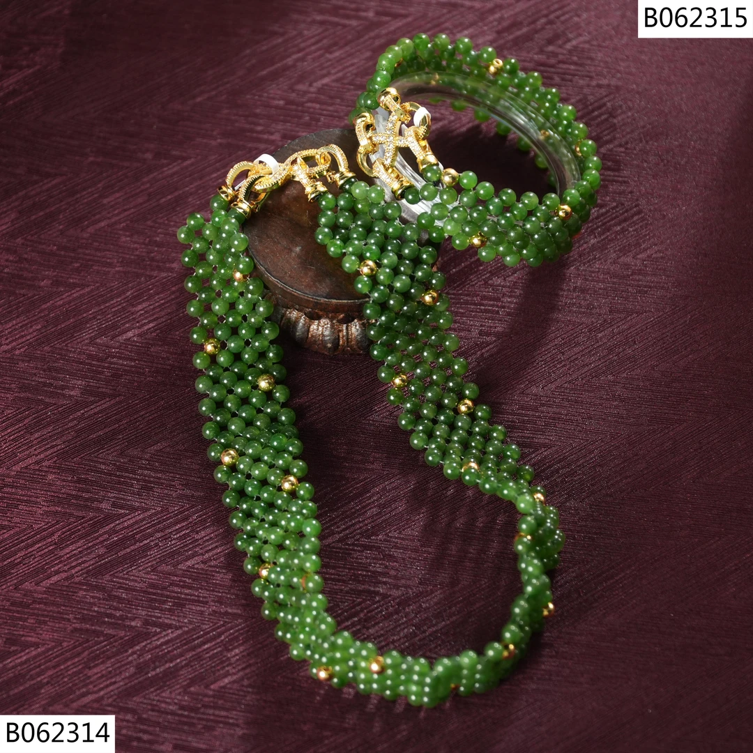 【老掌柜】碧玉和田玉项链手链/B062314 B062315