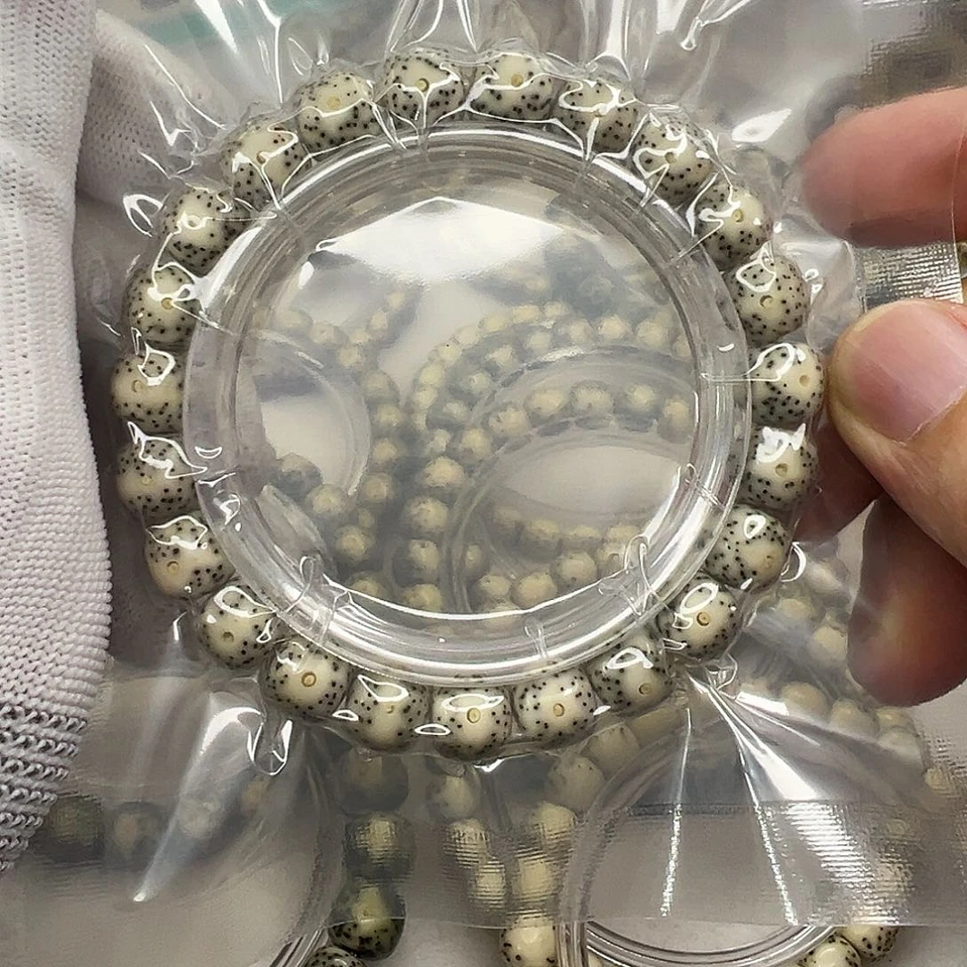 手串星月菩提10×9骨瓷白青花瓷  820