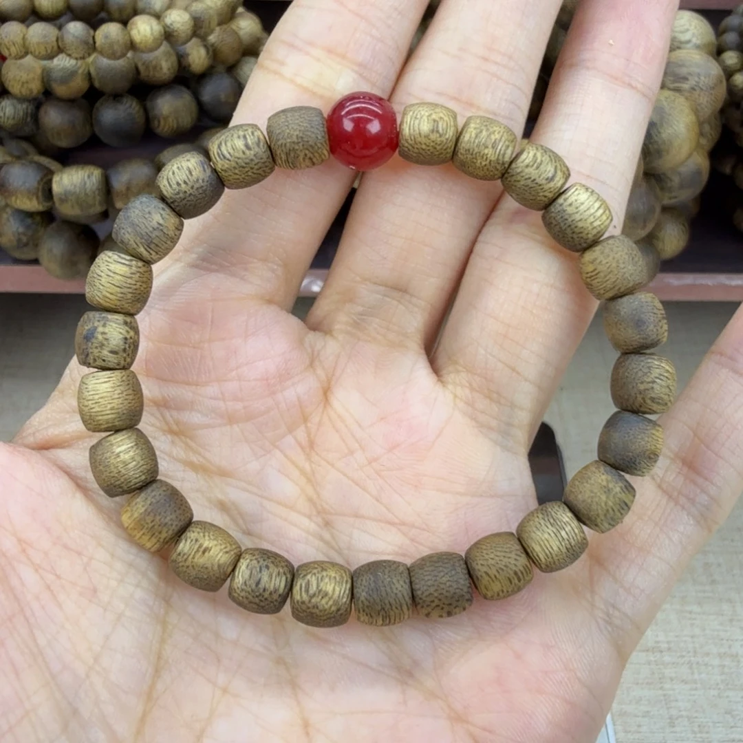 沉香沉香碎屑06苹果珠DIY