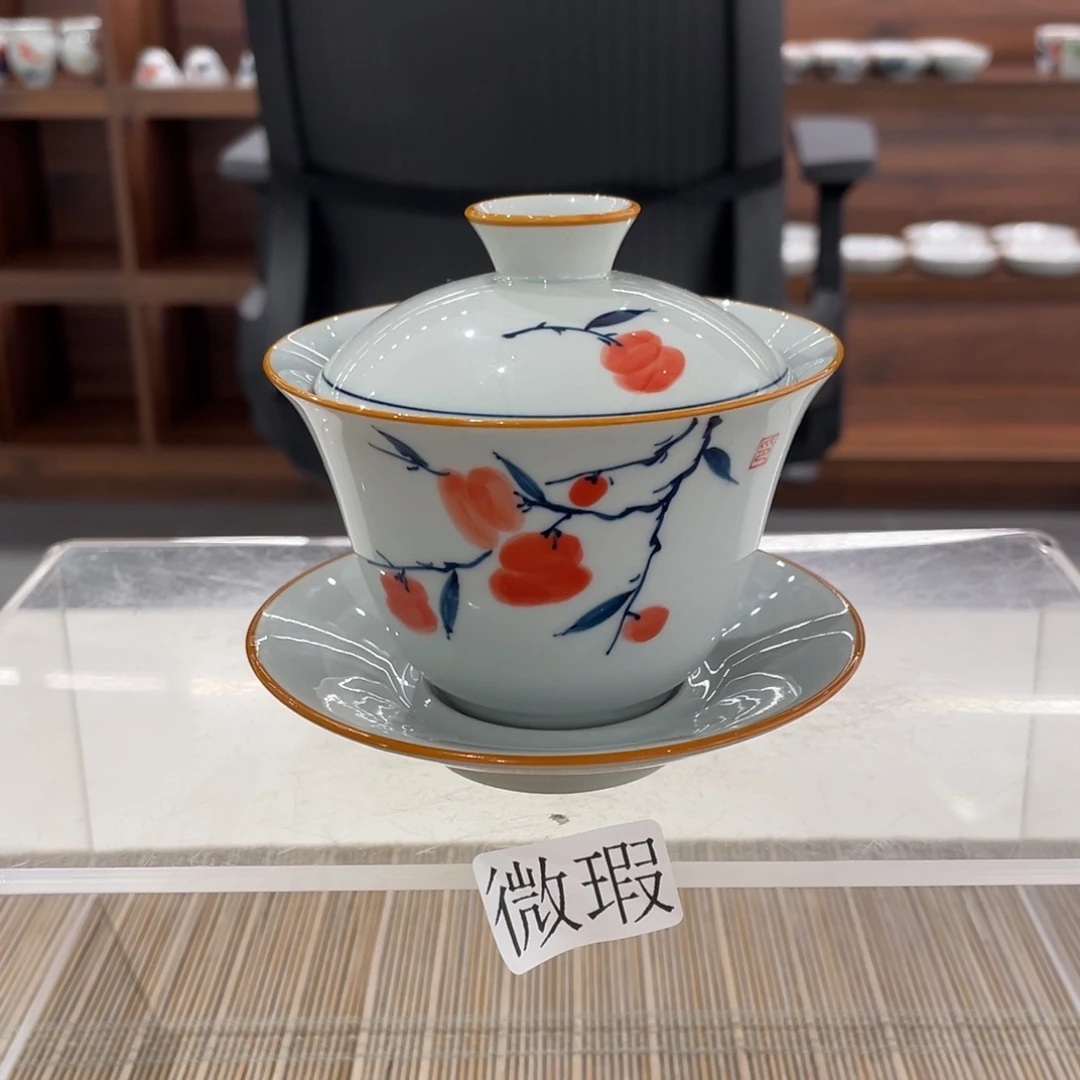 微瑕纯手绘釉下彩