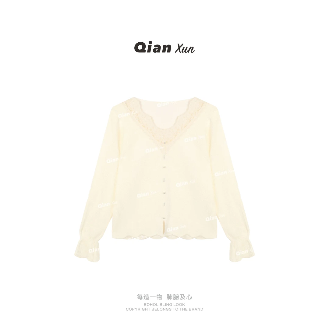 【千寻严选】秋季时尚气质百搭休闲轻奢法式小众针织衫HGQ5SY3763A