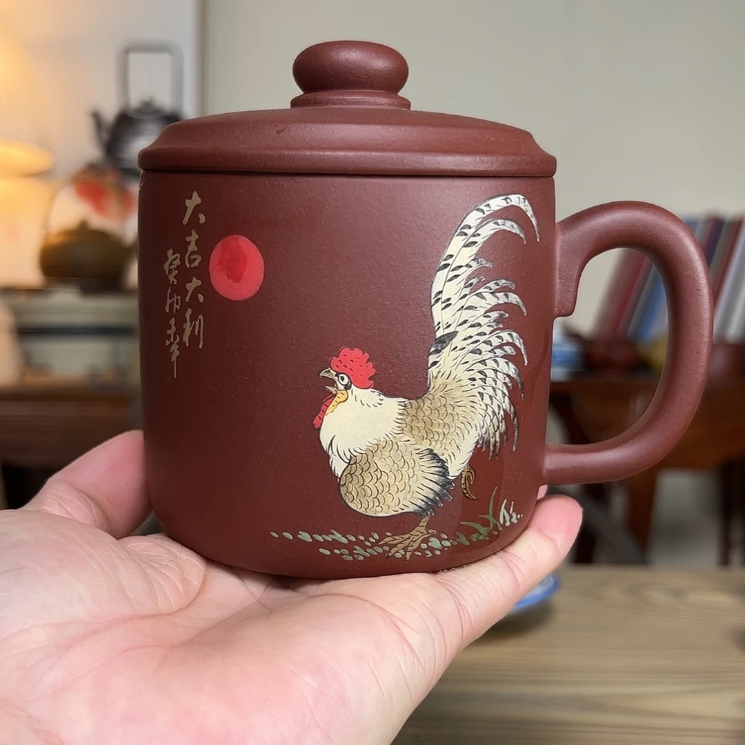 紫砂茶壶大吉大利盖杯