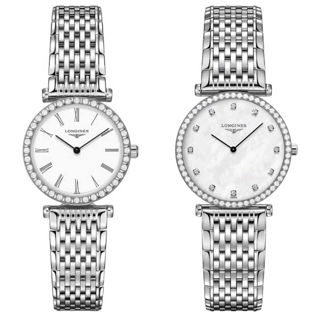 99新 Longines/浪琴 嘉岚341/石英/外圈镶钻/表径24mm/女士腕表