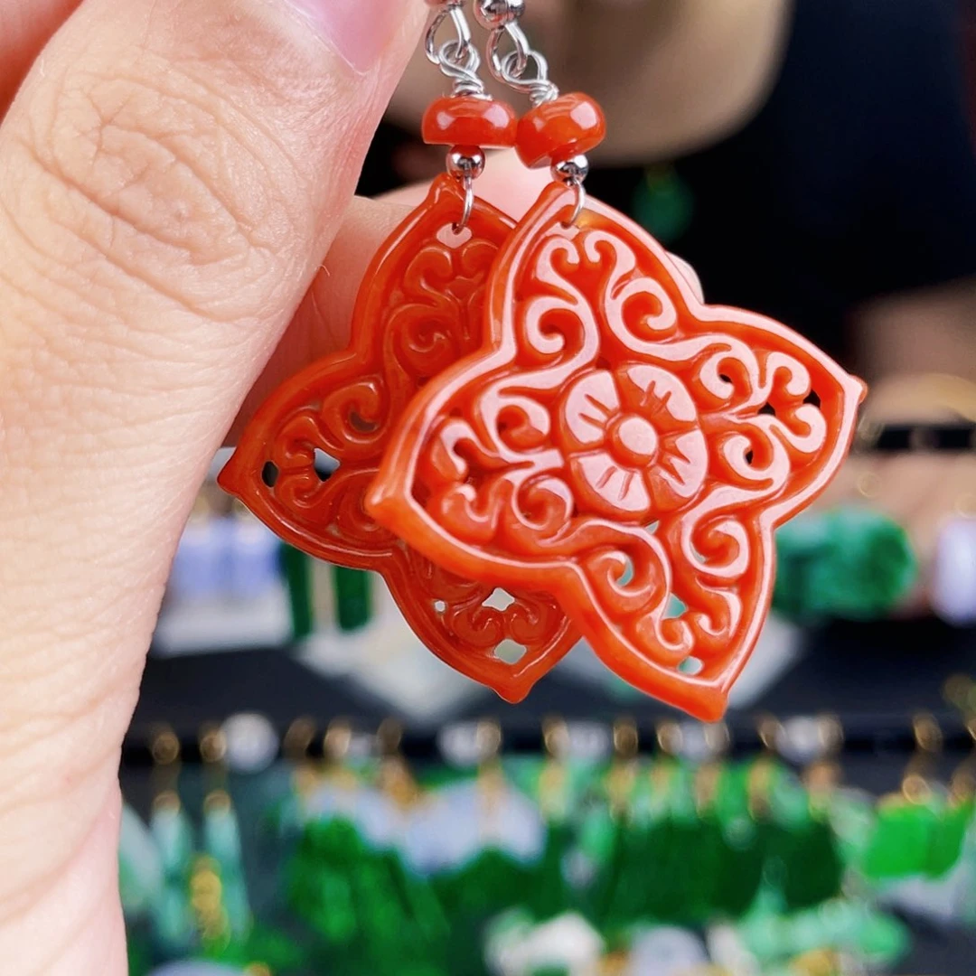 翡翠未镶嵌耳饰饰品