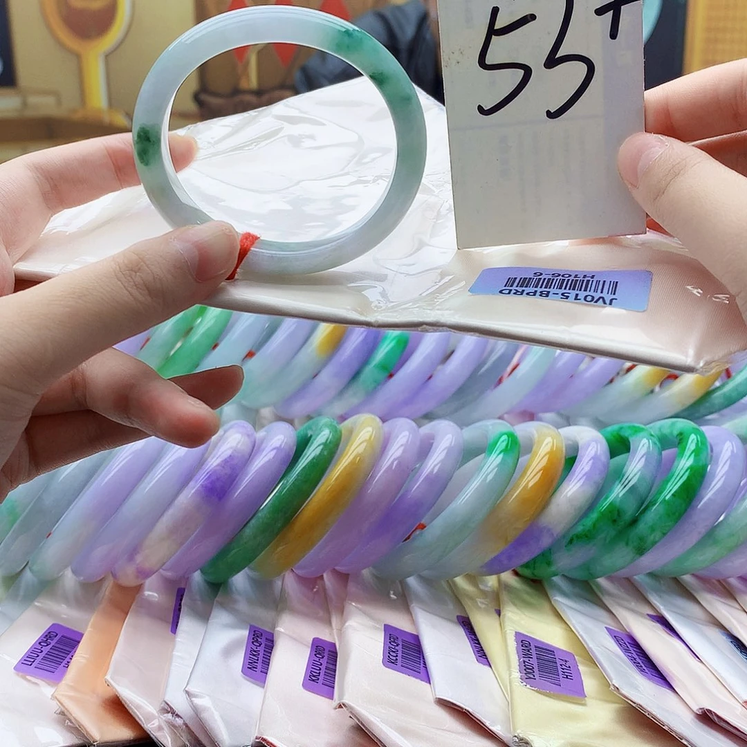 翡翠未镶嵌手镯iim