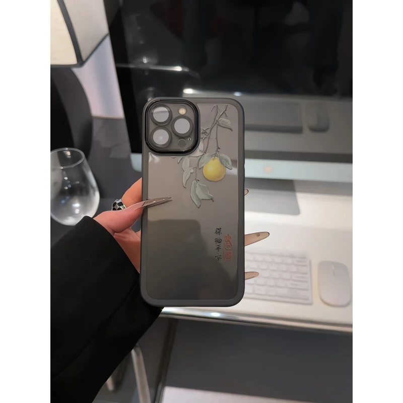 保柚平安适用苹果17pro手机壳16pm金属镜框华为p60荣耀小众小米15