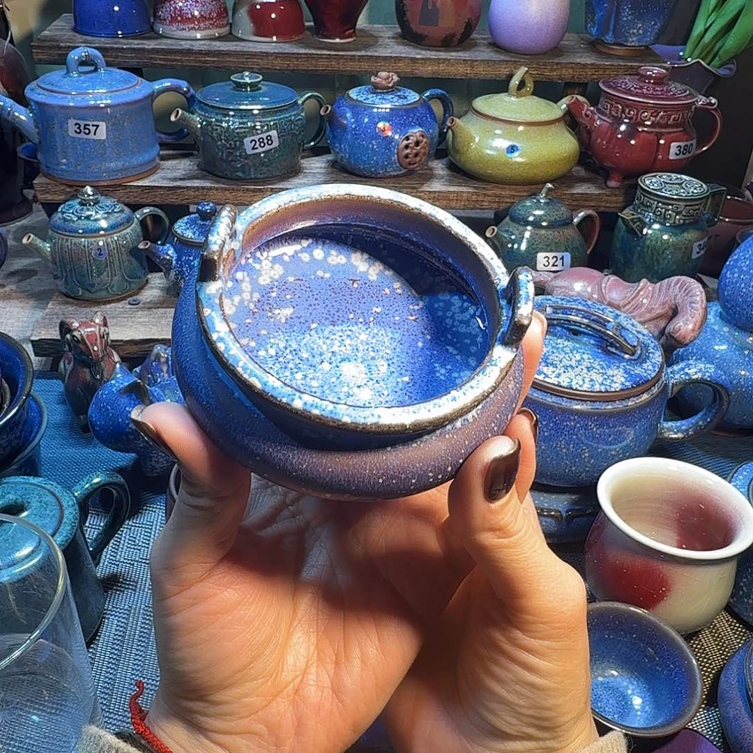 微瑕茗欣钧窑高温钧瓷