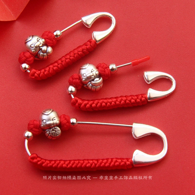 925银胸针 2025年生肖蛇宝宝婴儿银别针孕妇本命年挂件随身配饰品